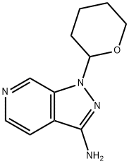 1-(tetrahydro-2H-pyran-2-yl)-1H-pyrazolo[3,4-c]pyridin-3-aMine 구조식 이미지