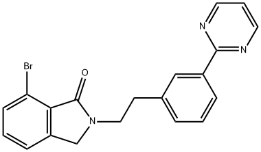1H-Isoindol-1-one, 7-broMo-2,3-dihydro-2-[2-[3-(2-pyriMidinyl)phenyl]ethyl]- Structure