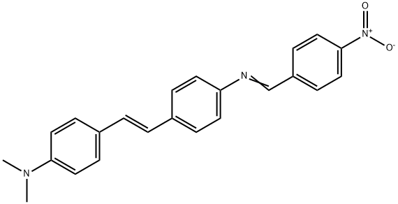 N,N-diMethyl-4-((E)-4-((E)-(4-nitrobenzylidene)aMino)styryl)aniline 구조식 이미지