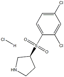 (S)-3-(2,4-Dichloro-benzenesulfonyl)-pyrrolidine hydrochloride Structure