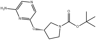 (S)-3-(6-AMino-pyrazin-2-yloxy)-pyrrolidine-1-carboxylic acid tert-butyl ester Structure