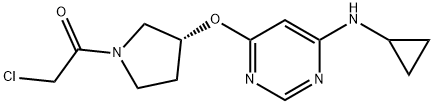 (R)-2-Chloro-1-[3-(6-cyclopropylaMino-pyriMidin-4-yloxy)-pyrrolidin-1-yl]-ethanone Structure