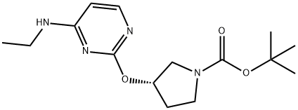 (S)-3-(4-EthylaMino-pyriMidin-2-yloxy)-pyrrolidine-1-carboxylic acid tert-butyl ester Structure
