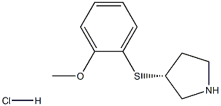 (R)-3-(2-Methoxy-phenylsulfanyl)-pyrrolidine hydrochloride 구조식 이미지