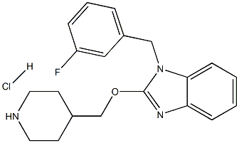 1-(3-Fluoro-benzyl)-2-(piperidin-4-ylMethoxy)-1H-benzoiMidazole hydrochloride Structure