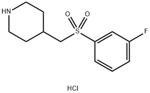 4-(3-Fluoro-benzenesulfonylMethyl)-piperidine hydrochloride Structure