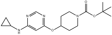 4-(6-CyclopropylaMino-pyriMidin-4-yloxy)-piperidine-1-carboxylic acid tert-butyl ester Structure