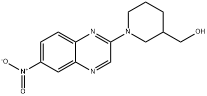 [1-(6-Nitro-quinoxalin-2-yl)-piperidin-3-yl]-Methanol 구조식 이미지