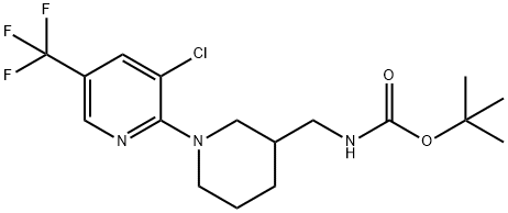 (3'-Chloro-5'-trifluoroMethyl-3,4,5,6-tetrahydro-2H-[1,2']bipyridinyl-3-ylMethyl)-carbaMic acid tert-butyl ester Structure