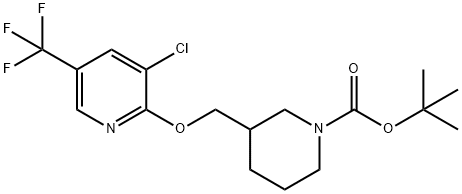 3-(3-Chloro-5-trifluoroMethyl-pyridin-2-yloxyMethyl)-piperidine-1-carboxylic acid tert-butyl ester Structure