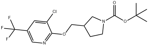 3-(3-Chloro-5-trifluoroMethyl-pyridin-2-yloxyMethyl)-pyrrolidine-1-carboxylic acid tert-butyl ester Structure