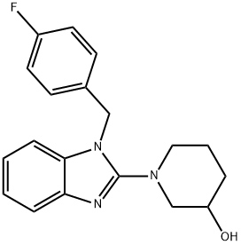 1-[1-(4-Fluoro-benzyl)-1H-benzoiMidazol-2-yl]-piperidin-3-ol Structure