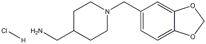 (1-(Benzo[d][1,3]dioxol-5-ylMethyl)piperidin-4-yl)MethanaMine hydrochloride Structure