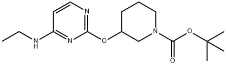 3-(4-EthylaMino-pyriMidin-2-yloxy)-piperidine-1-carboxylic acid tert-butyl ester Structure