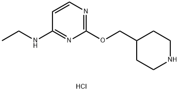 Ethyl-[2-(piperidin-4-ylMethoxy)-pyriMidin-4-yl]-aMine hydrochloride Structure