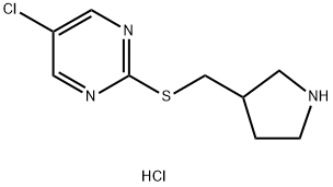 5-Chloro-2-(pyrrolidin-3-ylMethylsulfanyl)-pyriMidine hydrochloride Structure