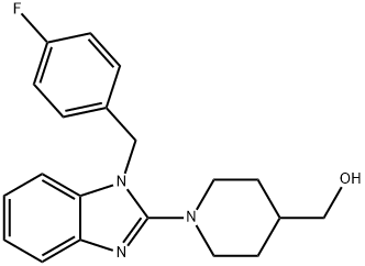 {1-[1-(4-Fluoro-benzyl)-1H-benzoiMidazol-2-yl]-piperidin-4-yl}-Methanol Structure