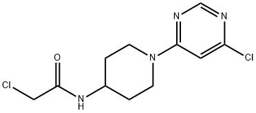 2-Chloro-N-[1-(6-chloro-pyriMidin-4-yl)-piperidin-4-yl]-acetaMide 구조식 이미지