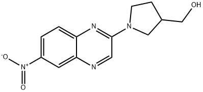 [1-(6-Nitro-quinoxalin-2-yl)-pyrrolidin-3-yl]-Methanol 구조식 이미지