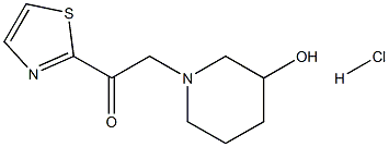 2-(3-Hydroxy-piperidin-1-yl)-1-thiazol-2-yl-ethanone hydrochloride 구조식 이미지