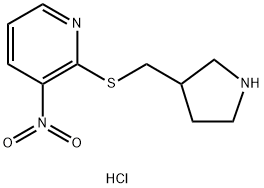 3-Nitro-2-(pyrrolidin-3-ylMethylsulfanyl)-pyridine hydrochloride Structure