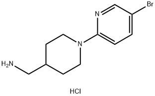 C-(5'-BroMo-3,4,5,6-tetrahydro-2H-[1,2']bipyridinyl-4-yl)-MethylaMine hydrochloride 구조식 이미지