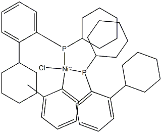 Chlorobis(dicyclohexylphenylphosphino)(2-Methylphenyl)nickel(II) 구조식 이미지