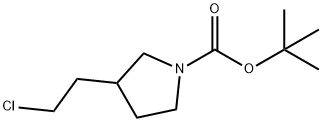 tert-butyl 3-(2-chloroethyl)pyrrolidine-1-carboxylate 구조식 이미지