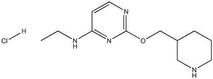 Ethyl-[2-(piperidin-3-ylMethoxy)-pyriMidin-4-yl]-aMine hydrochloride Structure