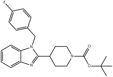 4-[1-(4-Fluoro-benzyl)-1H-benzoiMidazol-2-yl]-piperidine-1-carboxylic acid tert-butyl ester Structure