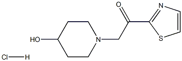 2-(4-Hydroxy-piperidin-1-yl)-1-thiazol-2-yl-ethanone hydrochloride 구조식 이미지