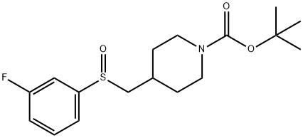 4-(3-Fluoro-benzenesulfinylmethyl)-piperidine-1-carboxylic acid tert-butyl ester Structure