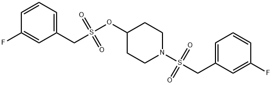 (3-Fluoro-phenyl)-Methanesulfonic acid 1-(3-fluoro-phenylMethanesulfonyl)-piperidin-4-yl ester 구조식 이미지