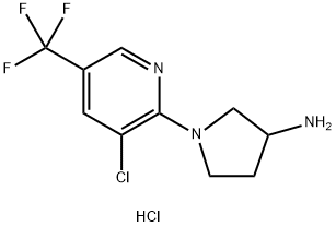 1-(3-Chloro-5-trifluoroMethyl-pyridin-2-yl)-pyrrolidin-3-ylaMine hydrochloride 구조식 이미지