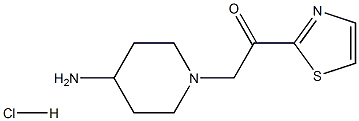 2-(4-AMino-piperidin-1-yl)-1-thiazol-2-yl-ethanone hydrochloride 구조식 이미지