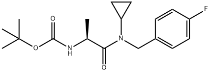 {(S)-1-[Cyclopropyl-(4-fluoro-benzyl)-carbaMoyl]-ethyl}-carbaMic acid tert-butyl ester Structure