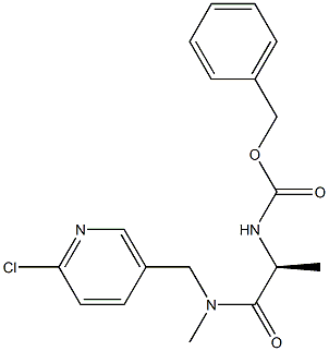 {(S)-1-[(6-Chloro-pyridin-3-ylMethyl)-Methyl-carbaMoyl]-ethyl}-carbaMic acid benzyl ester Structure