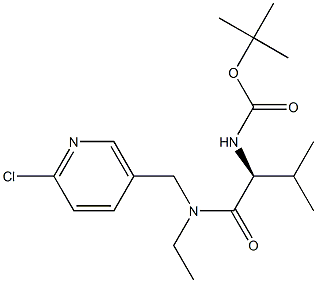{(S)-1-[(6-Chloro-pyridin-3-ylMethyl)-ethyl-carbaMoyl]-2-Methyl-propyl}-carbaMic acid tert-butyl ester 구조식 이미지