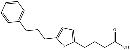 4-(5-(3-Phenylpropyl)thiophen-2-yl)butanoic acid 구조식 이미지