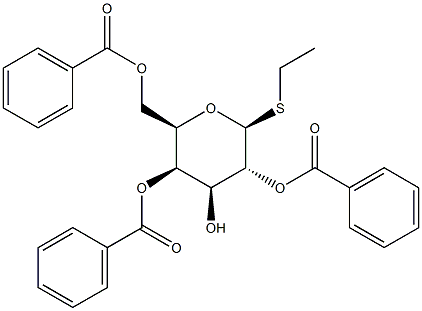 Ethyl thio-beta-D-galactopyranoside 2,4,6-tribenzoate 구조식 이미지