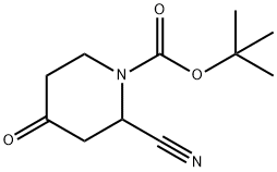 (S)-tert-butyl 2-cyano-4-oxopiperidine-1-carboxylate Structure