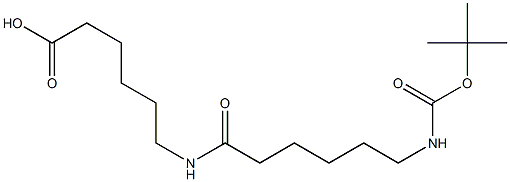 13-tert-butyloxycarbonylaMino-8-oxo-7-azatridecanoic acid 구조식 이미지