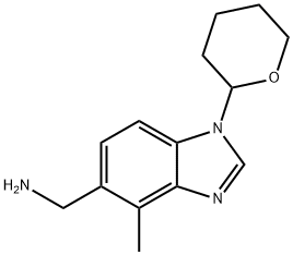 (4-Methyl-1-(tetrahydro-2H-pyran-2-yl)-1H-benzo[d]iMidazol-5-yl)MethanaMine Structure