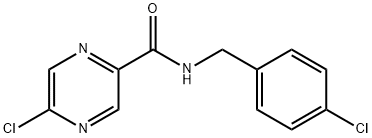 5-Chloro-N-(4-chlorobenzyl)pyrazine-2-carboxaMide 구조식 이미지