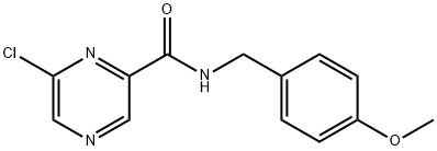 6-Chloro-N-(4-Methoxybenzyl)pyrazine-2-carboxaMide 구조식 이미지