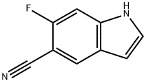 6-Fluoro-1H-indole-5-carbonitrile 구조식 이미지