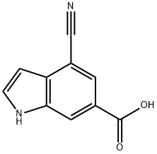 4-Cyano-1H-indole-6-carboxylic acid 구조식 이미지