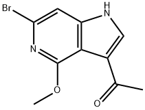 3-Acetyl-6-broMo-4-Methoxy-5-azaindole 구조식 이미지