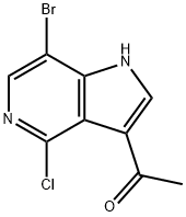 3-Acetyl-7-broMo-4-chloro-5-azaindole 구조식 이미지