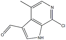 7-Chloro-4-Methyl-6-azaindole-3-carboxaldehyde Structure